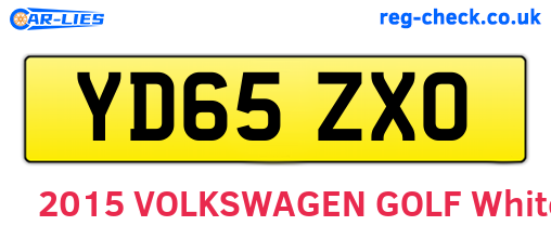 YD65ZXO are the vehicle registration plates.