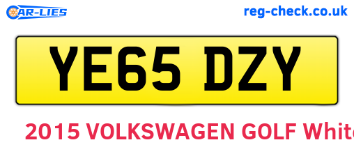 YE65DZY are the vehicle registration plates.