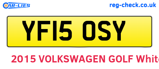 YF15OSY are the vehicle registration plates.