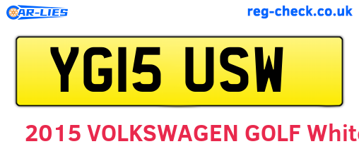 YG15USW are the vehicle registration plates.