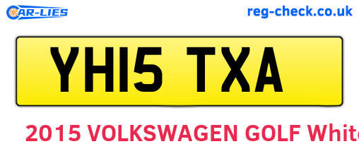 YH15TXA are the vehicle registration plates.