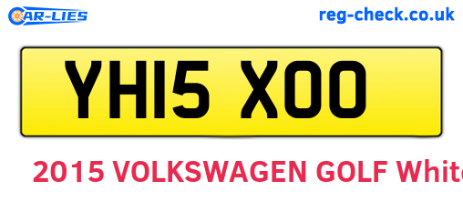 YH15XOO are the vehicle registration plates.