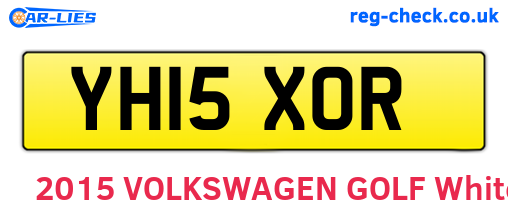 YH15XOR are the vehicle registration plates.