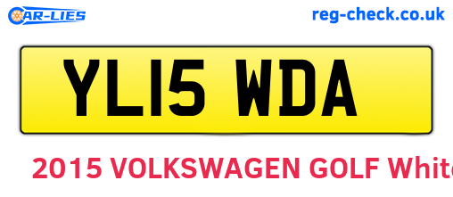 YL15WDA are the vehicle registration plates.