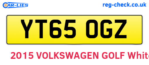 YT65OGZ are the vehicle registration plates.