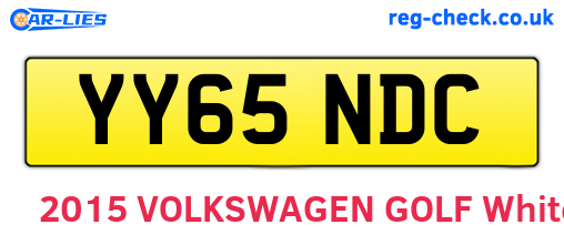 YY65NDC are the vehicle registration plates.