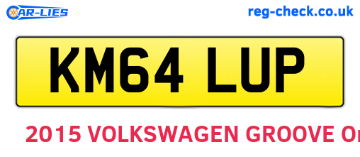 KM64LUP are the vehicle registration plates.