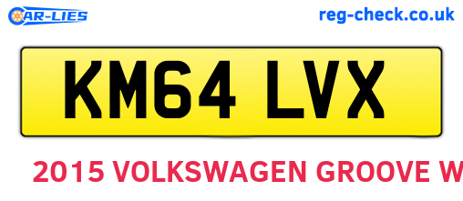 KM64LVX are the vehicle registration plates.