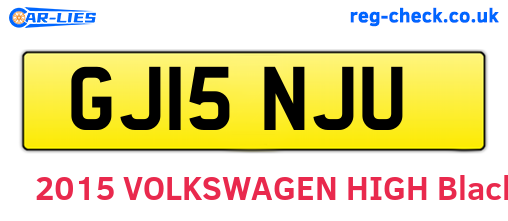 GJ15NJU are the vehicle registration plates.