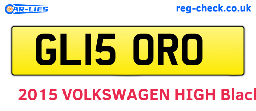 GL15ORO are the vehicle registration plates.