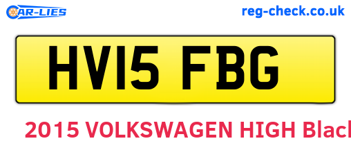 HV15FBG are the vehicle registration plates.
