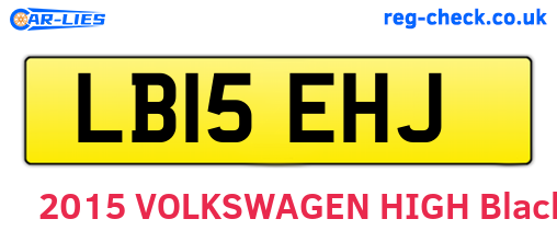 LB15EHJ are the vehicle registration plates.
