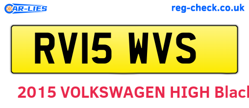 RV15WVS are the vehicle registration plates.