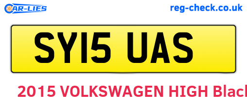 SY15UAS are the vehicle registration plates.