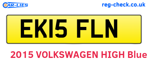 EK15FLN are the vehicle registration plates.