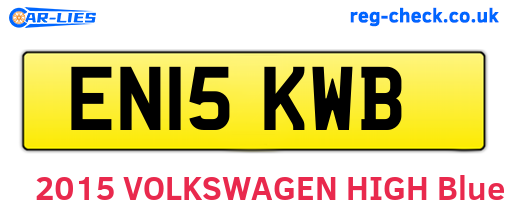 EN15KWB are the vehicle registration plates.