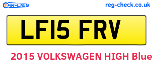 LF15FRV are the vehicle registration plates.