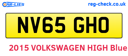 NV65GHO are the vehicle registration plates.