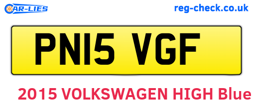 PN15VGF are the vehicle registration plates.