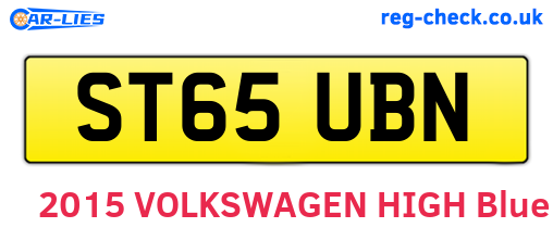ST65UBN are the vehicle registration plates.