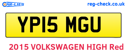 YP15MGU are the vehicle registration plates.