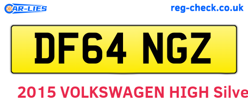 DF64NGZ are the vehicle registration plates.