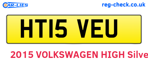 HT15VEU are the vehicle registration plates.