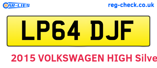 LP64DJF are the vehicle registration plates.