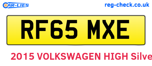 RF65MXE are the vehicle registration plates.