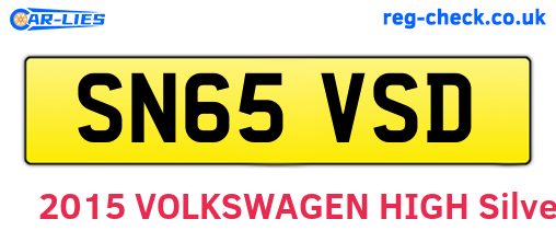 SN65VSD are the vehicle registration plates.