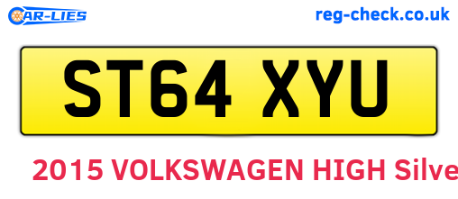 ST64XYU are the vehicle registration plates.