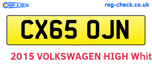 CX65OJN are the vehicle registration plates.