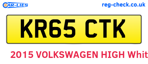 KR65CTK are the vehicle registration plates.