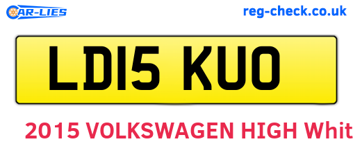 LD15KUO are the vehicle registration plates.