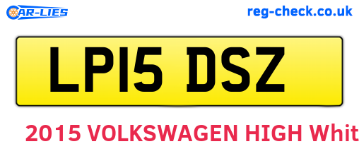 LP15DSZ are the vehicle registration plates.
