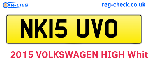 NK15UVO are the vehicle registration plates.