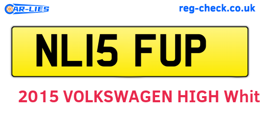 NL15FUP are the vehicle registration plates.