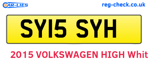 SY15SYH are the vehicle registration plates.
