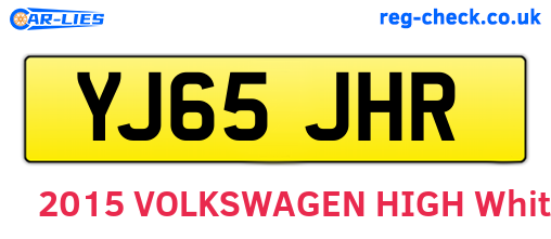 YJ65JHR are the vehicle registration plates.