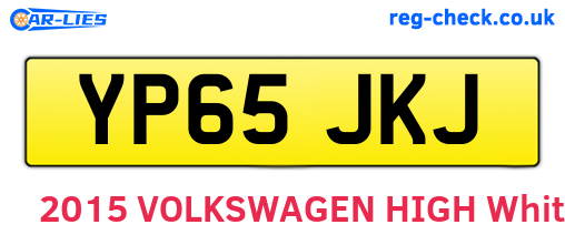 YP65JKJ are the vehicle registration plates.