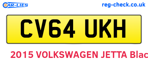 CV64UKH are the vehicle registration plates.