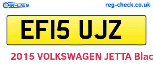 EF15UJZ are the vehicle registration plates.