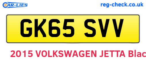 GK65SVV are the vehicle registration plates.