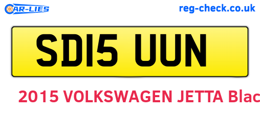 SD15UUN are the vehicle registration plates.