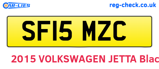 SF15MZC are the vehicle registration plates.