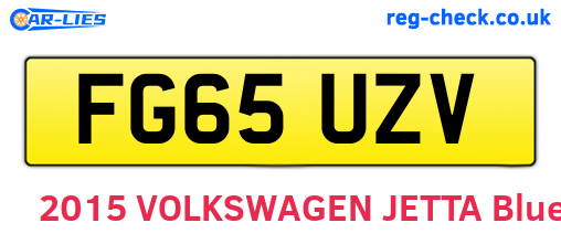 FG65UZV are the vehicle registration plates.