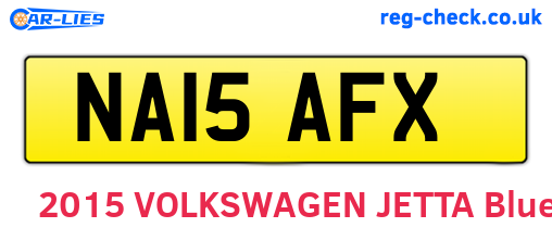 NA15AFX are the vehicle registration plates.