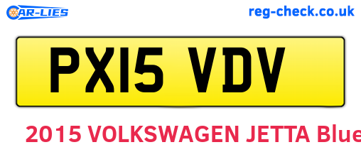PX15VDV are the vehicle registration plates.