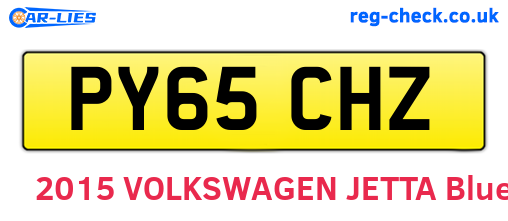 PY65CHZ are the vehicle registration plates.