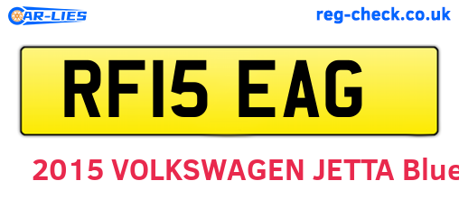 RF15EAG are the vehicle registration plates.